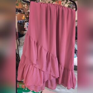 Dusty pink long layered XS skirt